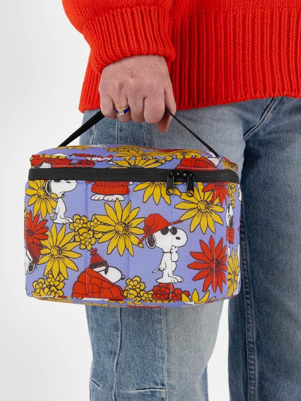 NWT - BAGGU x Peanuts Puffy Lunch Bag in Floral Snoopy Print - Picture 10 of 10